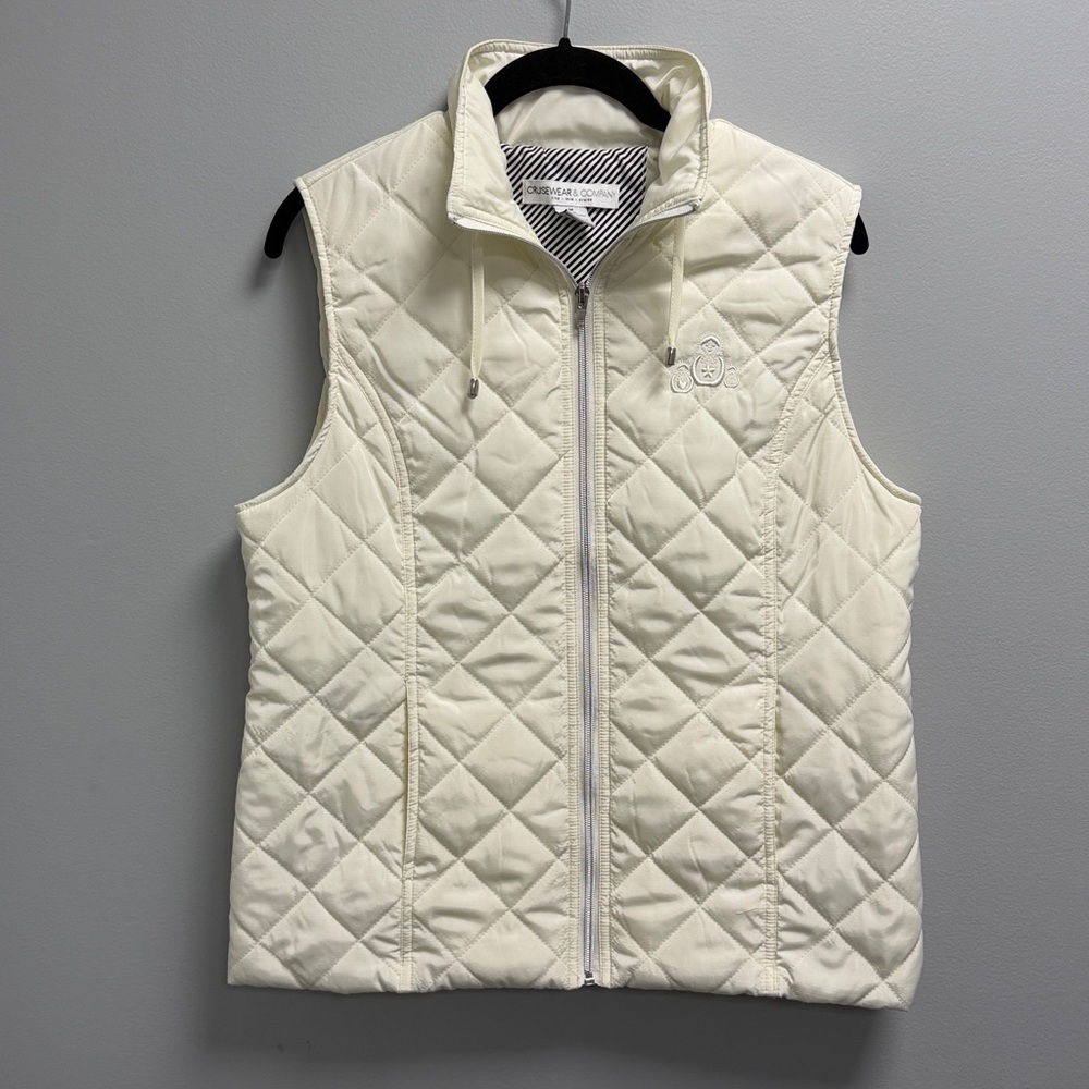 Cruisewear & Co Alaska Cream Zippered Vest Size M